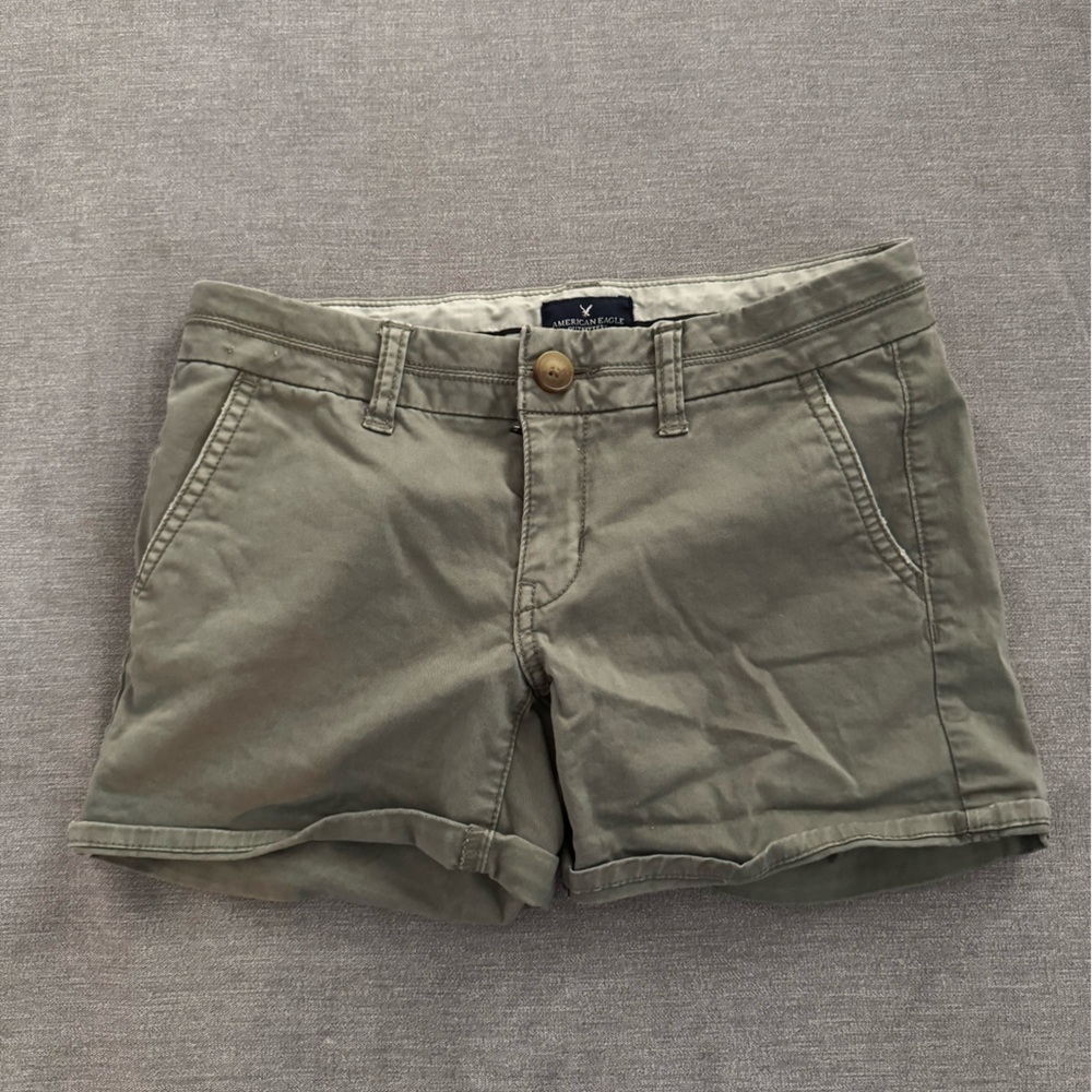 American Eagle Outfitters Olive Stretch Shorts